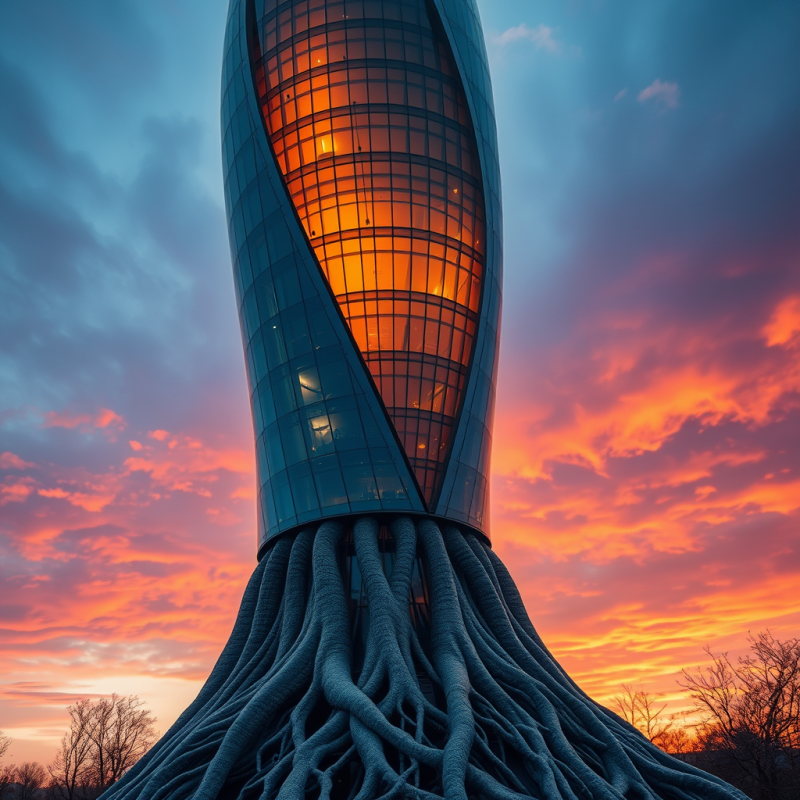 Aerial View Of A Spiraling