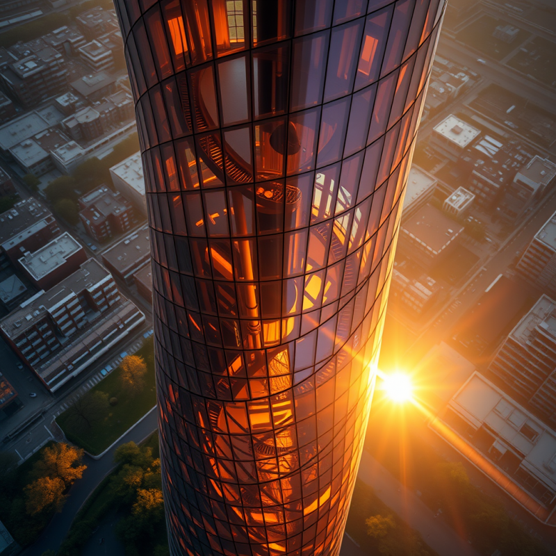 Aerial View of a Spiraling