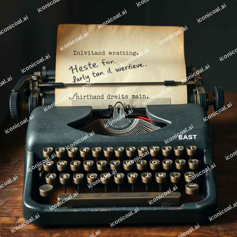 Antique Typewriter With Aged Paper Nostalgic Writing