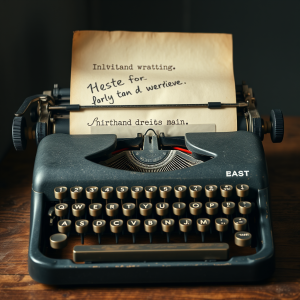 Antique Typewriter With Aged Paper Nostalgic Writing