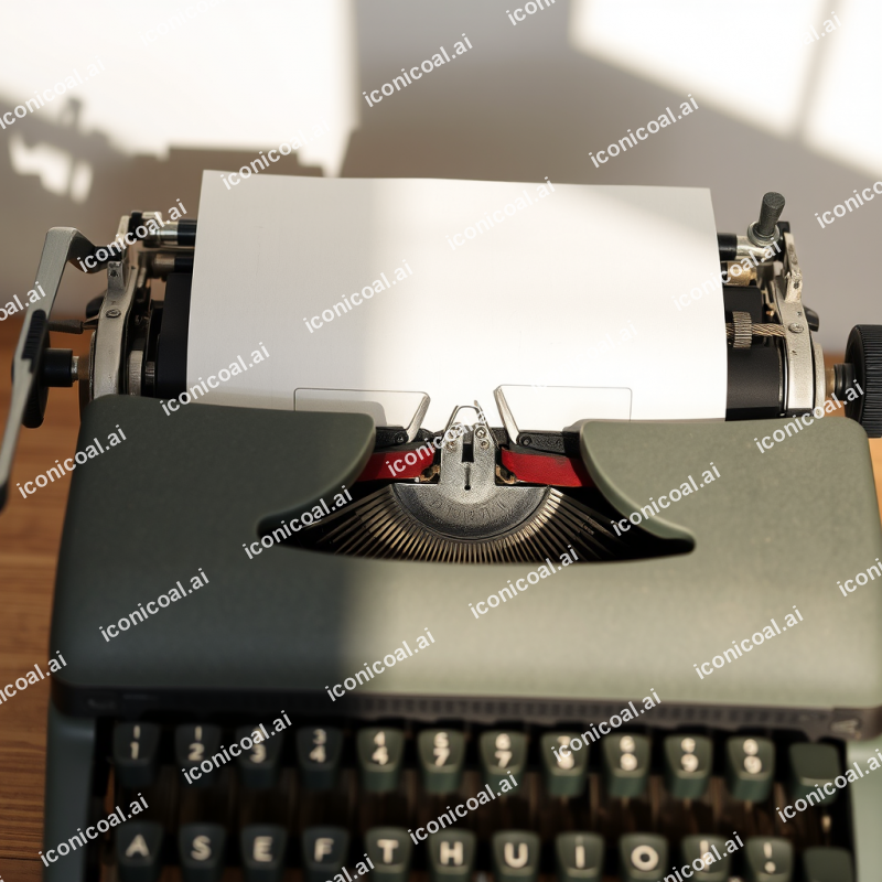 Antique Typewriter With Aged Paper Nostalgic Writing
