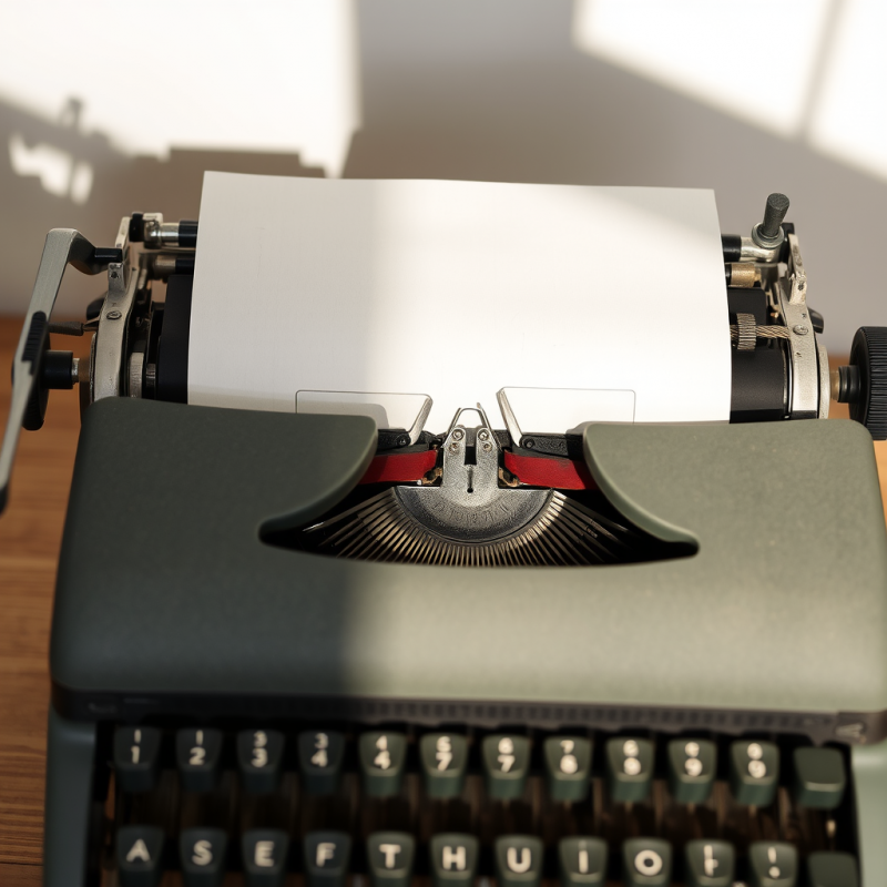 Antique Typewriter with Aged Paper Nostalgic Writing