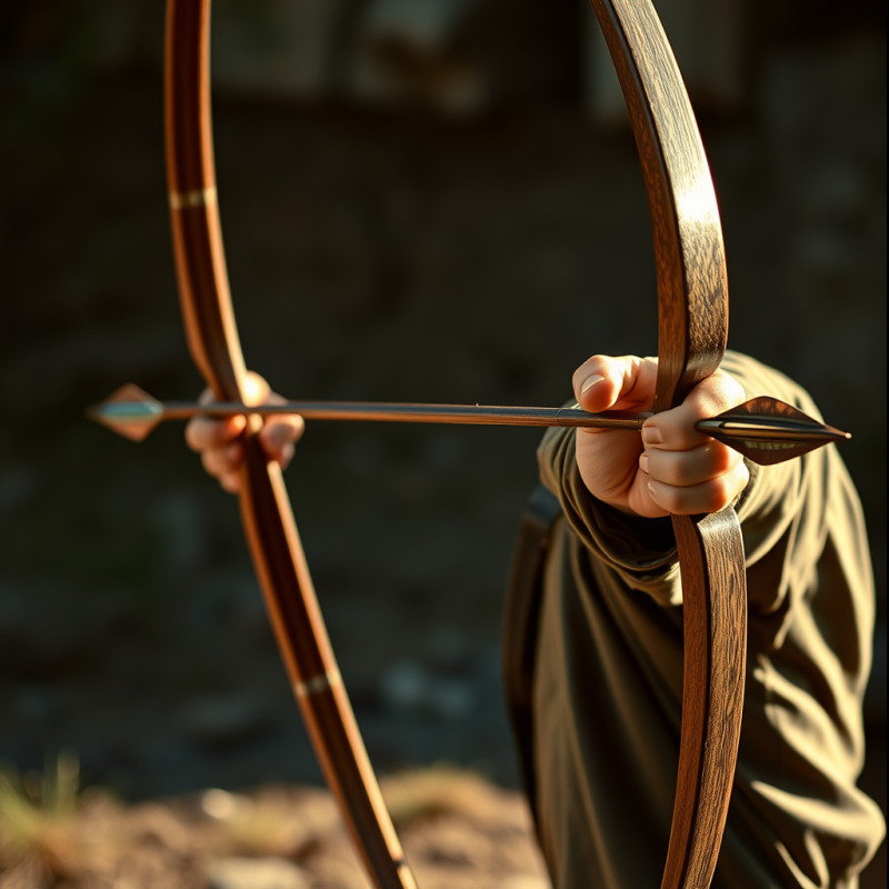 Archer Releasing Arrow with Perfect Form