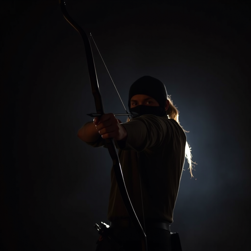 Archer Releasing Arrow with Perfect Form