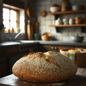 Artisan Sourdough Bread Fresh From Oven Rustic Kitchen Se...