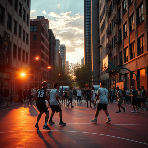 Basketball Game Street Court Urban Sports Culture