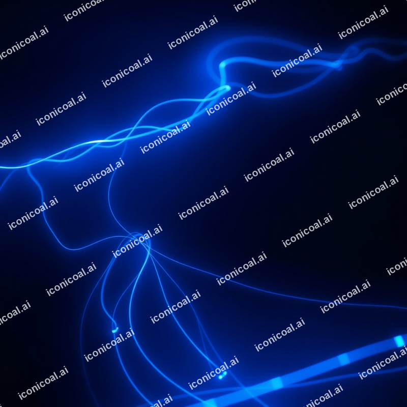 Bioluminescent Plankton Creating Blue Light Trails In Dar...