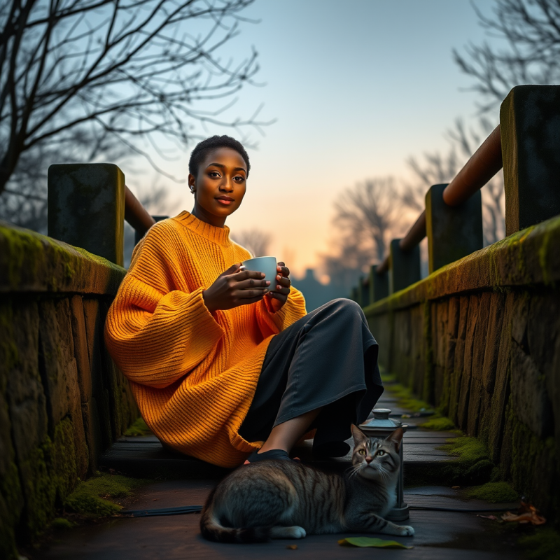 Biracial Woman in a Vibrant