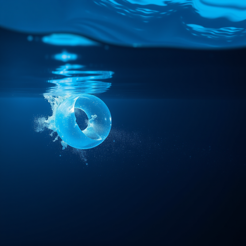 Blue Torus Floating Underwater