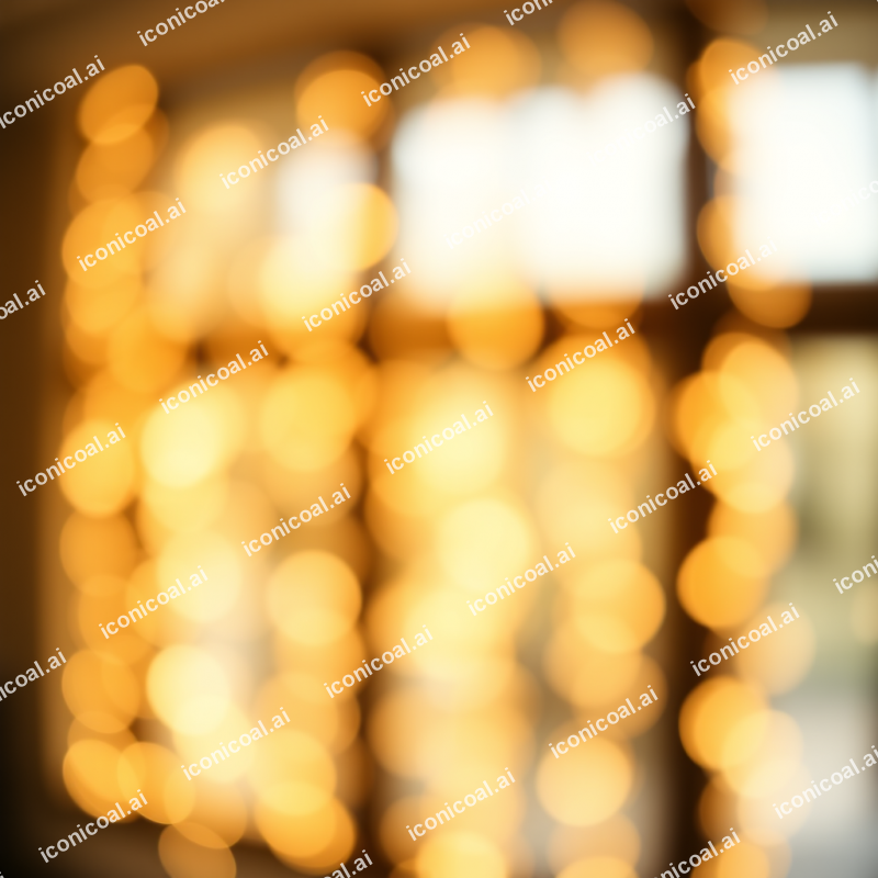 Blurred Bokeh Lights Warm Golden Abstract Background