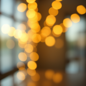 Blurred Bokeh Lights Warm Golden Abstract Background