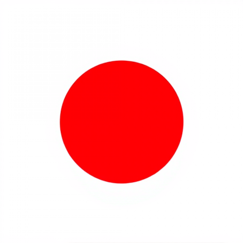 Bold Red Circle on White Background