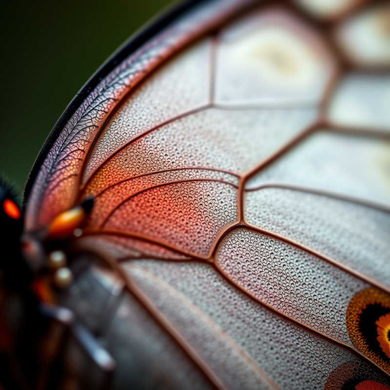 Butterfly Wing Scales in Extreme Macro Showing Color Cells