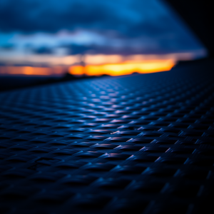 Carbon Fiber Weave Pattern Under Dramatic Studio Lighting