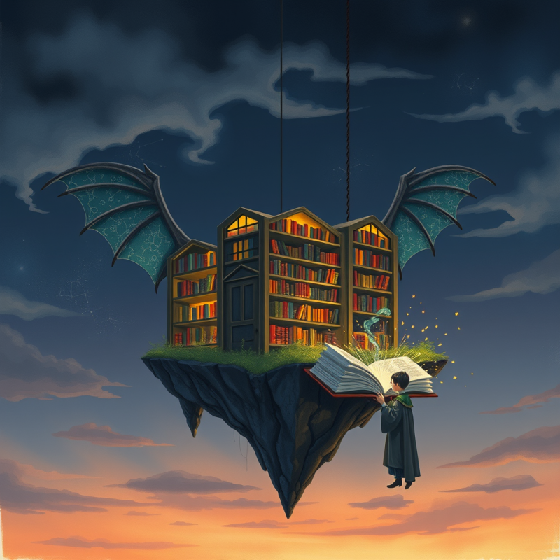 Child in a Robe Reads an Open Book Beneath a