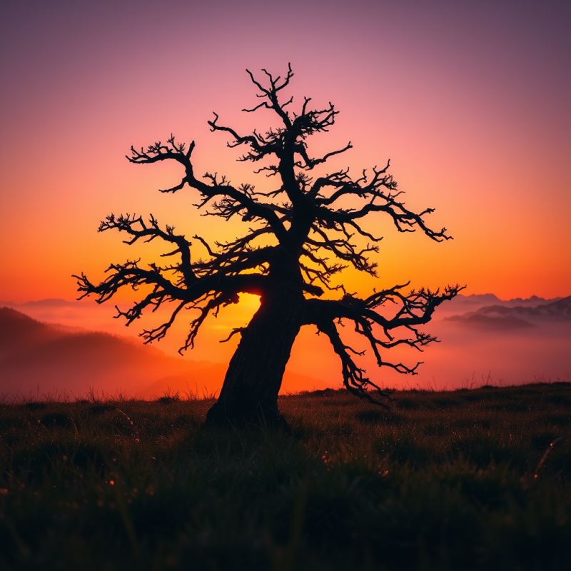 Cinematic Low-angle Shot Of A Lone