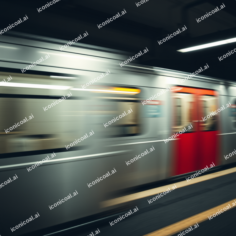 City Subway Train In Motion Urban Transit Blur