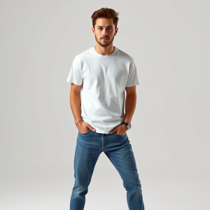 Classic White T-shirt And Jeans Timeless Casual Style