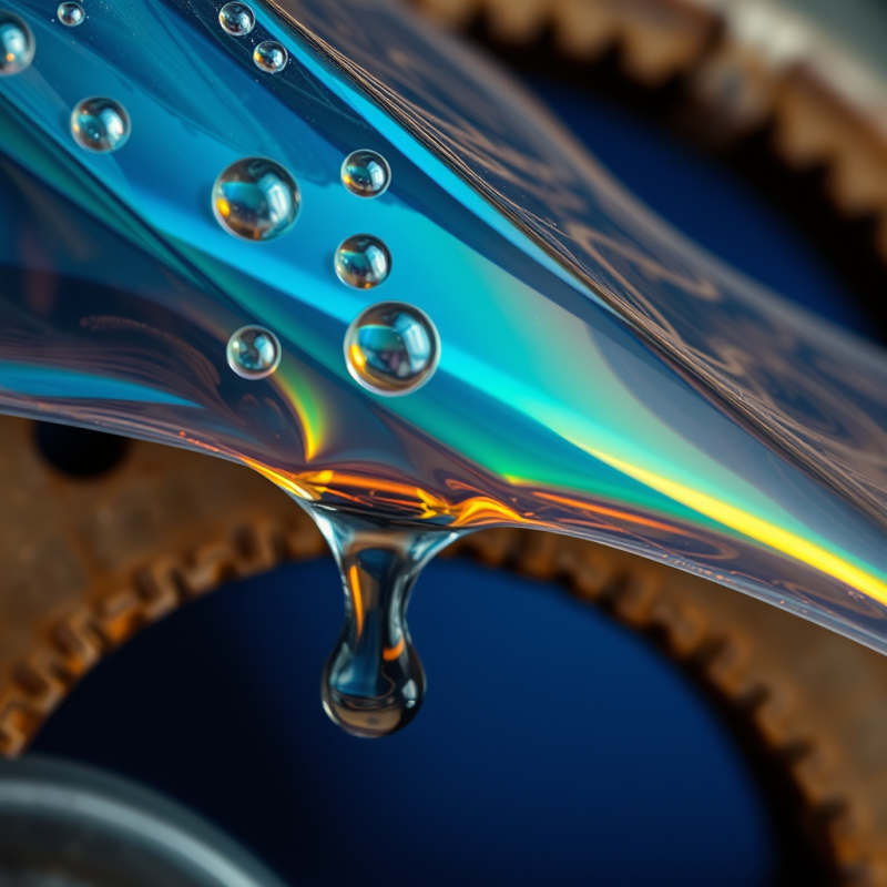 Close-up Abstract Macro Of Iridescent Bubble Film Stretch...