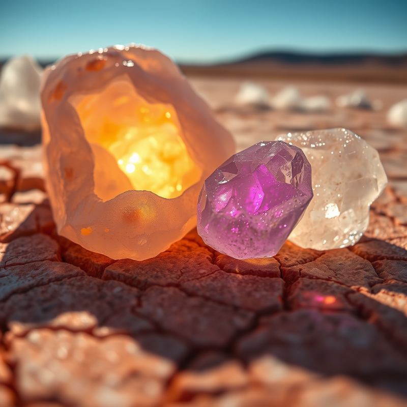 Close-up Macro of Crystalline Salt Formations Fracturing ...