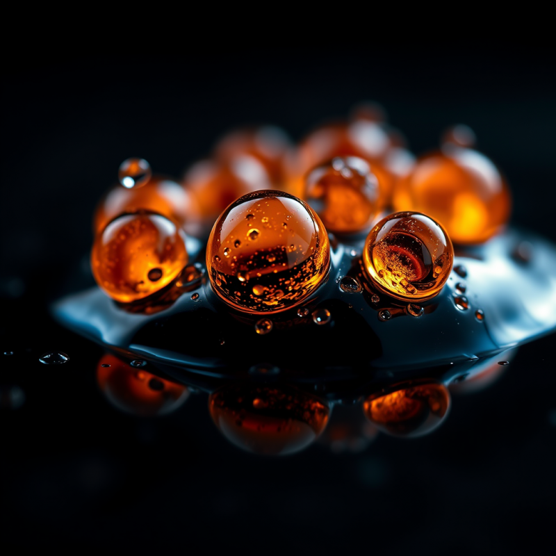 Close-up Macro of Molten Copper Droplets Freezing Mid-air...