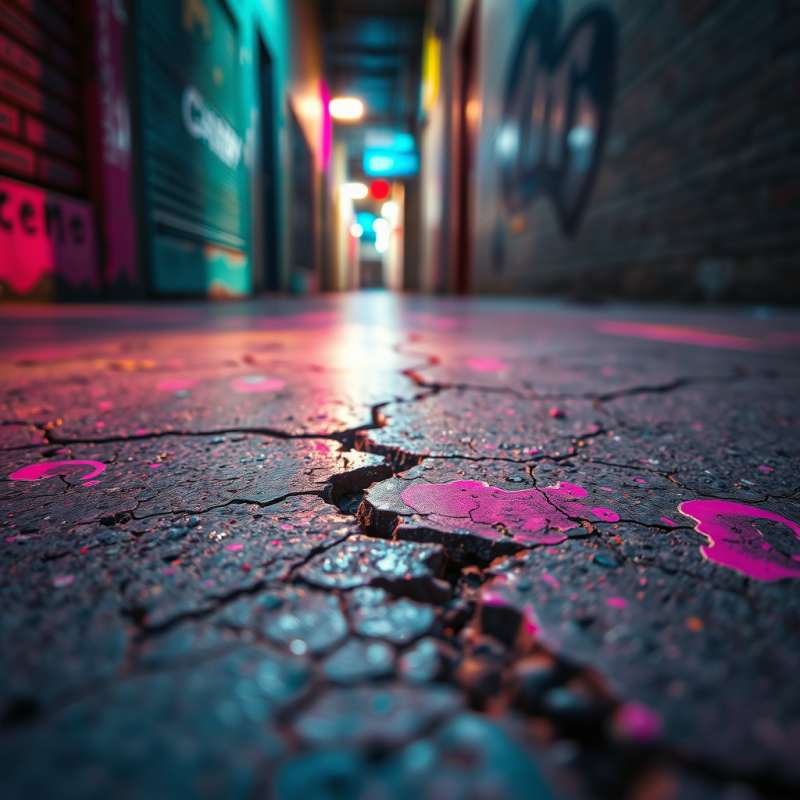 Close-up of a Cracked