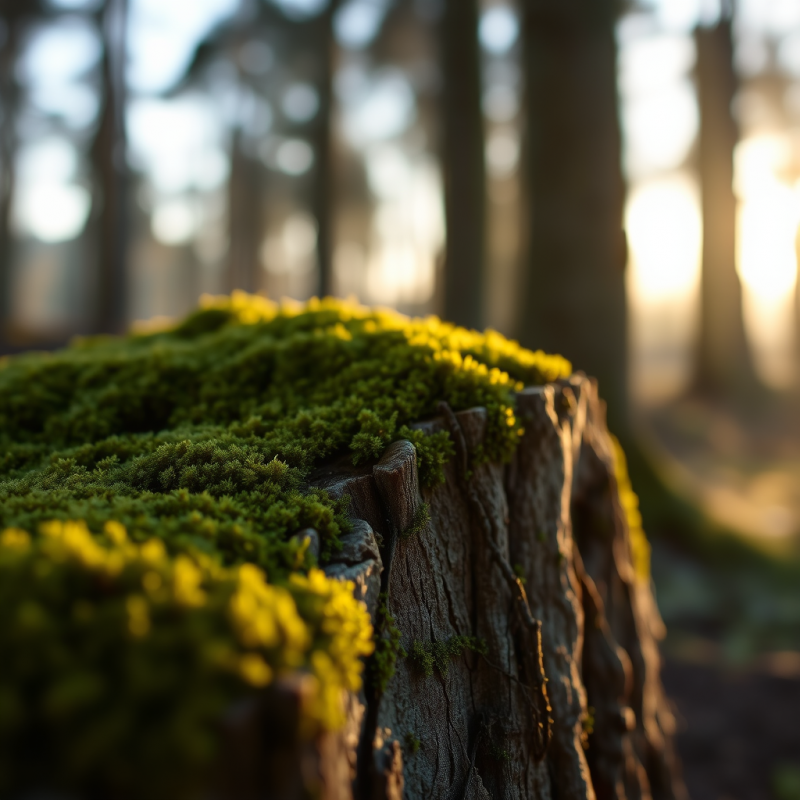 Close-up of a Moss-covered