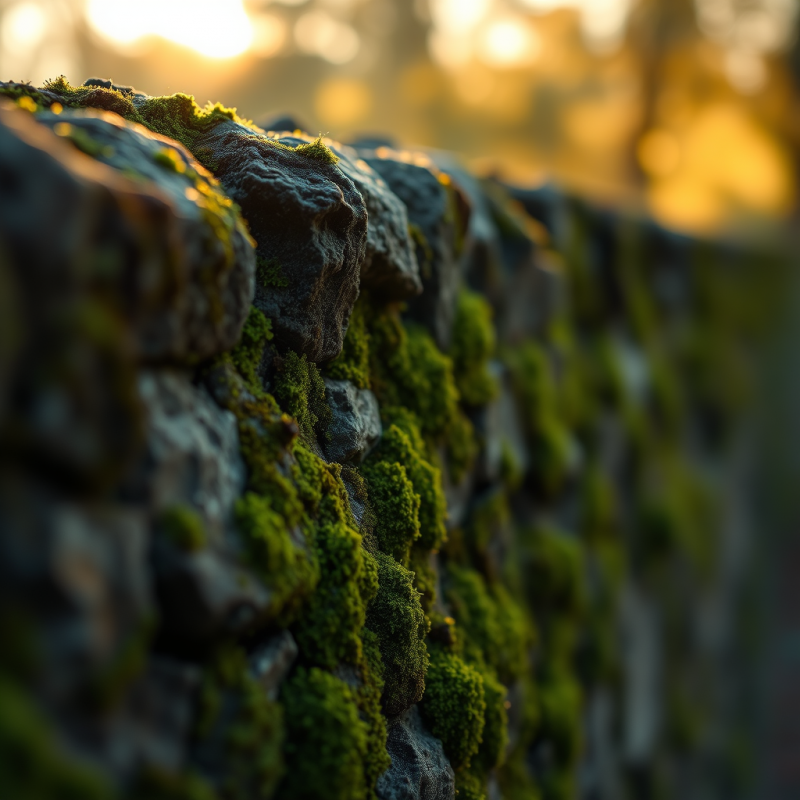 Close-up of a Moss-covered