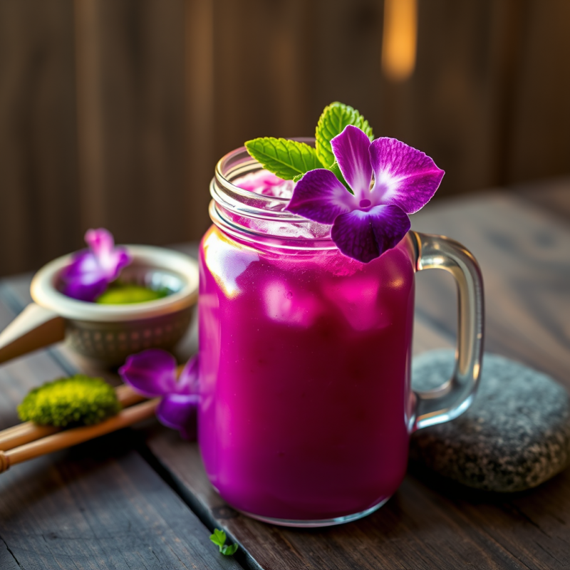 Close-up of a Translucent Glass Jar Filled with Vibrant...