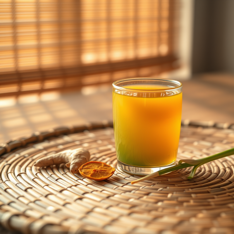 Close-up of a Translucent Jade Glass Filled with Glowin...