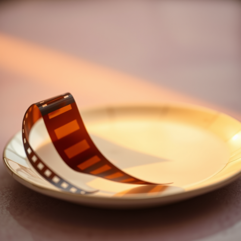 Film Strip on Golden Plate