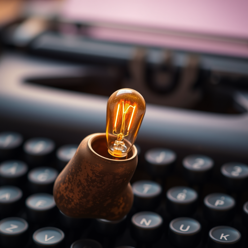 Close-up of a Weathered Copper Pipe Cradling a Single G...