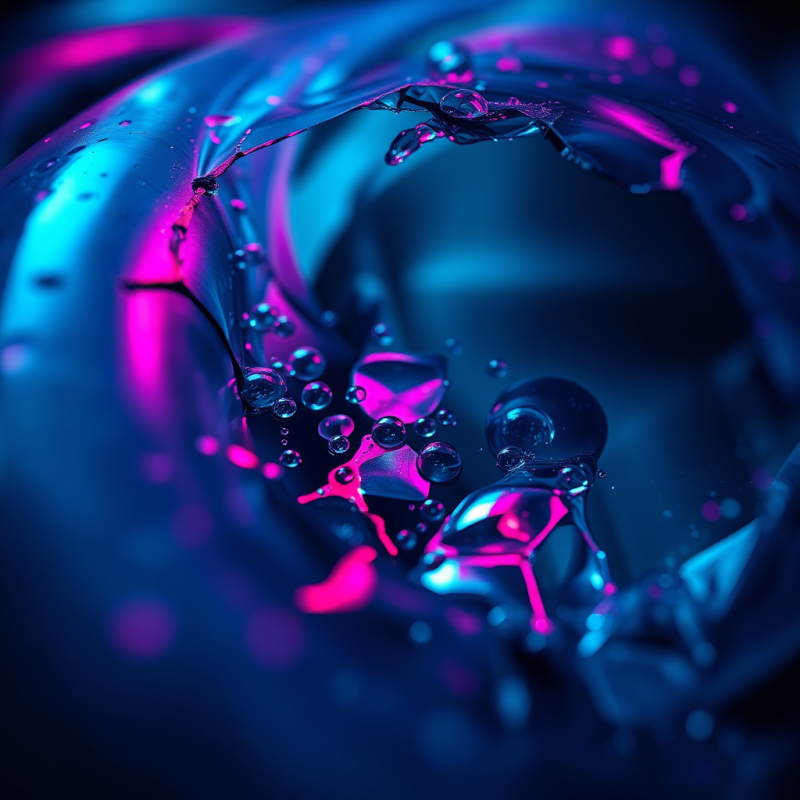 Close-up Of Fractured Liquid Mercury Pooling In Industria...