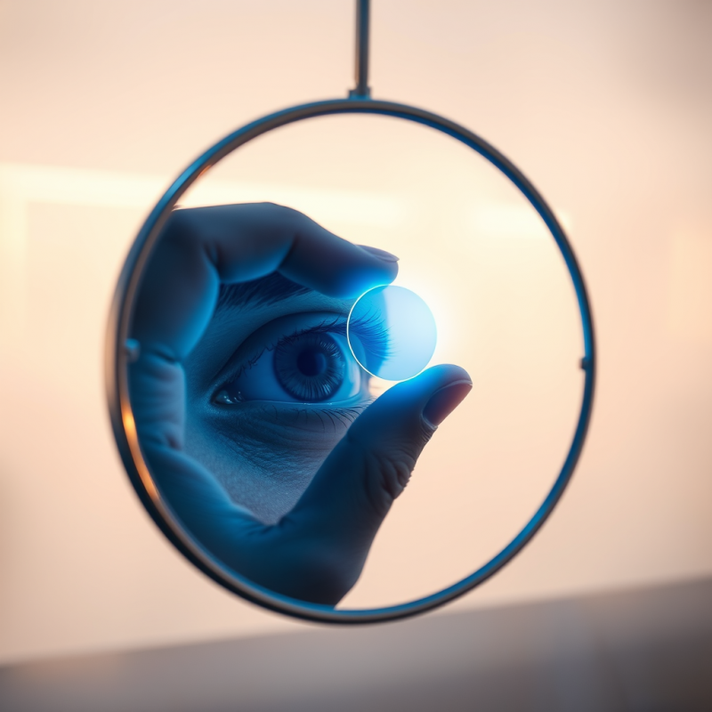 Close-up Shot of a Hand Gently Placing a Glowing