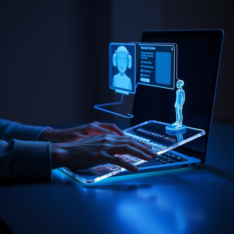 Close-up Shot of a Person’s Hands Typing on a Translu...