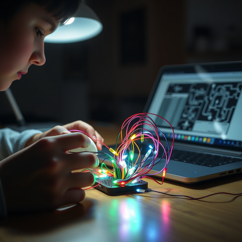 Close-up Shot of a Student’s Hands Weaving a Digital ...