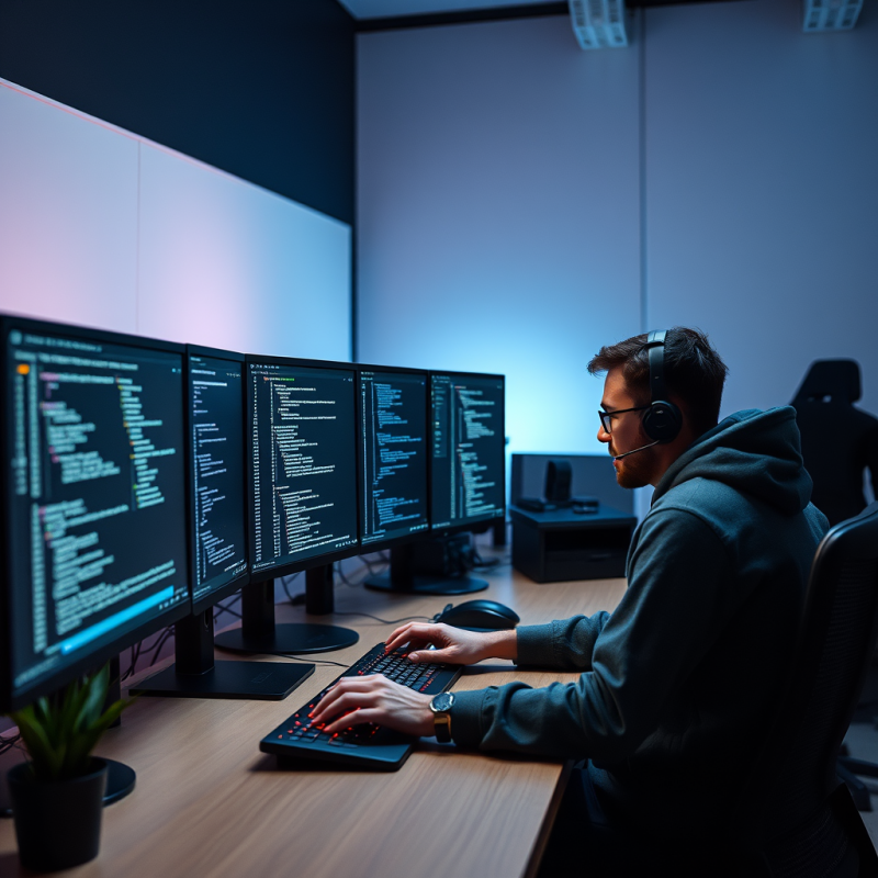Coding on Multiple Monitors Developer Workspace