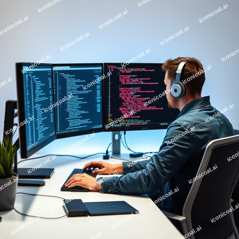 Coding On Multiple Monitors Developer Workspace