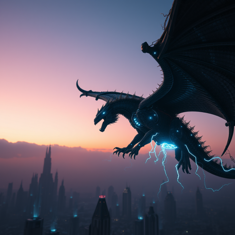 Colossal Biomechanical Dragon