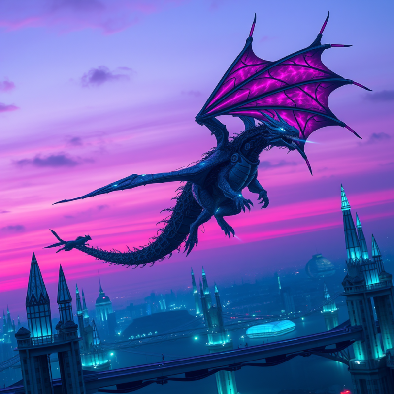 Colossal Biomechanical Dragon