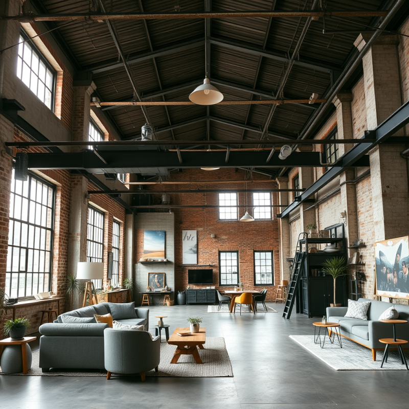 Converted Warehouse Loft with Industrial Charm and Modern...