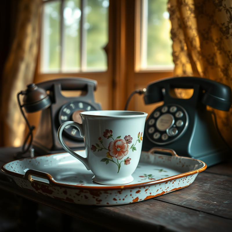 Cozy, Nostalgic Scene Featuring a Floral-patterned