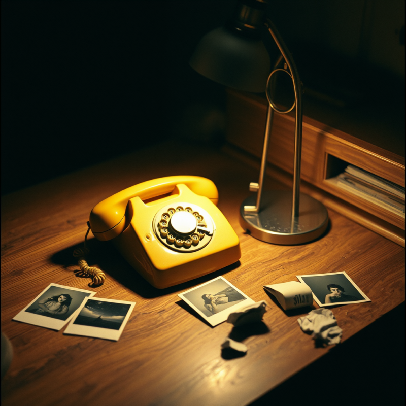 Cracked Vintage 1950s Rotary Phone Rests Diagonally on ...