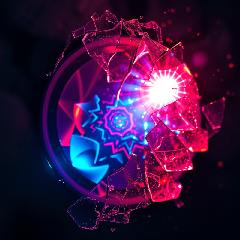 Crimson And Electric Blue Fractal Patterns Emerge From A ...