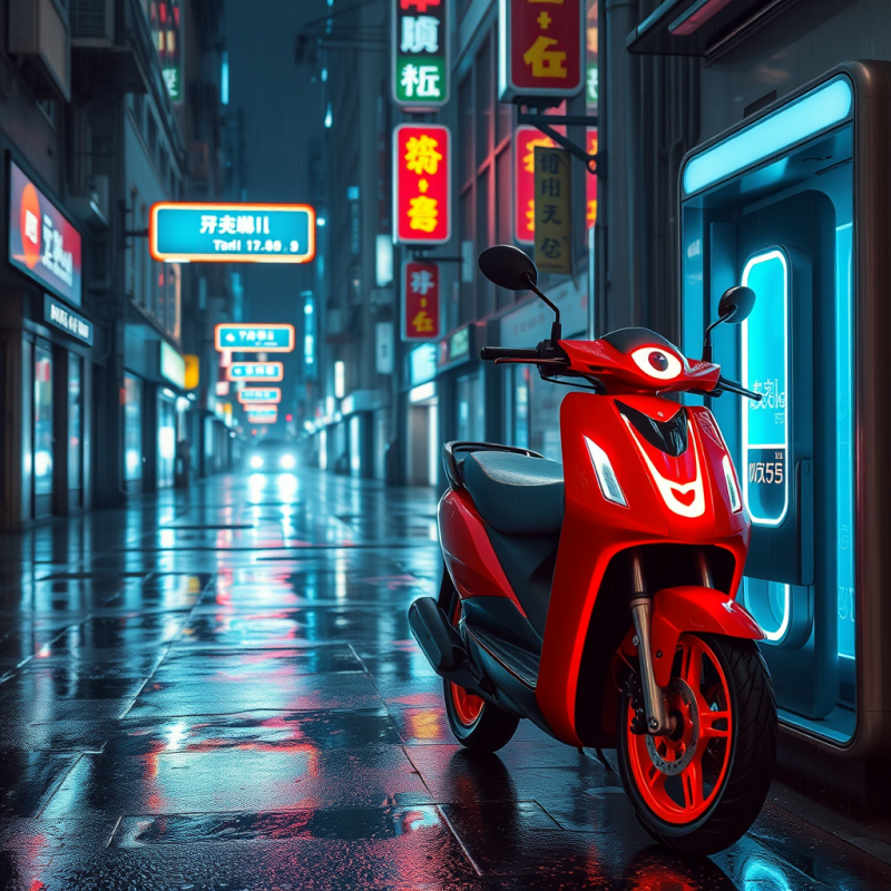 Crimson Electric Scooter