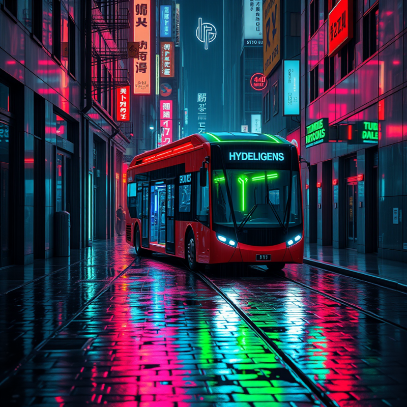 Crimson Hydrogen Fuel Cell Bus Glides Silently Through ...