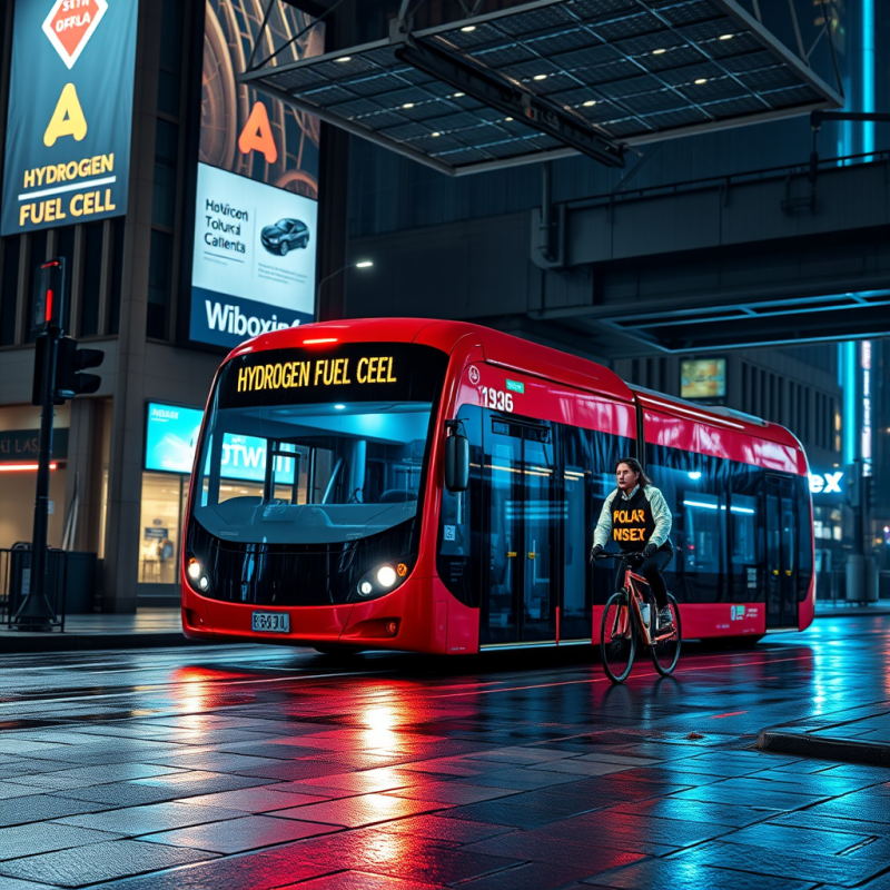 Crimson Hydrogen Fuel Cell Bus Glides Silently Through ...