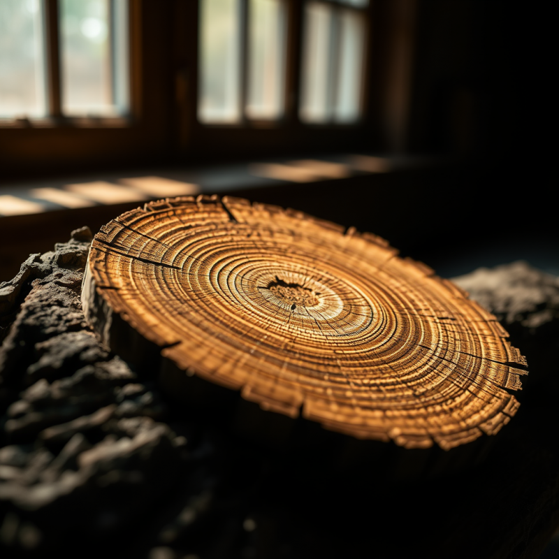 Cross-section of Exotic Wood Grain