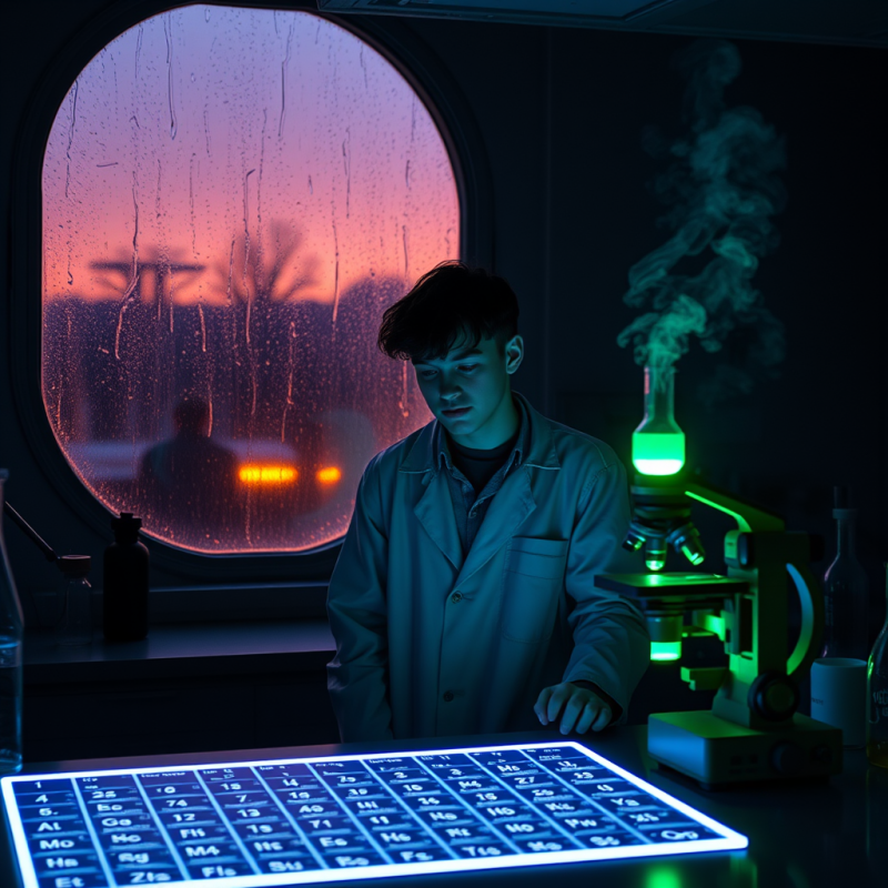 Dimly Lit Science Lab at Twilight