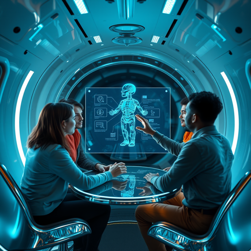 Diverse Team of Five Tech Entrepreneurs Huddled Around ...